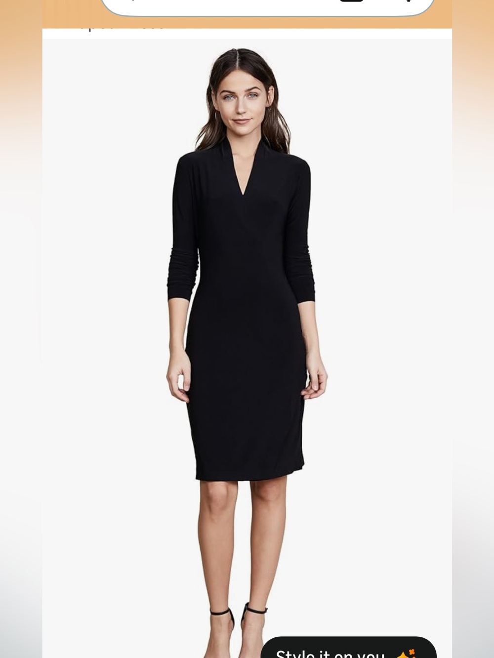 Norma Kamali Black Women's Long Sleeve Side Draped Dress Medium